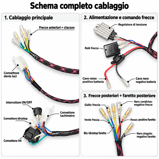 Schema completo cablaggio impianti elettrici semplificati Sondera Project