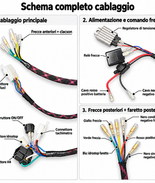 Schema completo cablaggio impianti elettrici semplificati Sondera Project